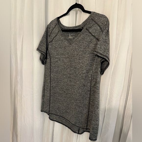 Livi’s Women's Gray Performance Crew Neck Dri Fit Top - Picture 4 of 7